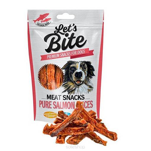 BRIT LETS BITE SNACKS SALMON SLICES 80 G