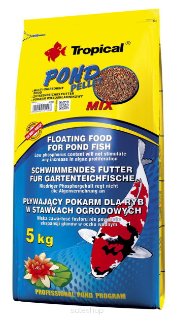 TROPICAL KOI POND PELLET MIX WOREK 5KG 