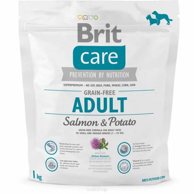 BRIT CARE ADULT SALMON&POTATO 1 KG