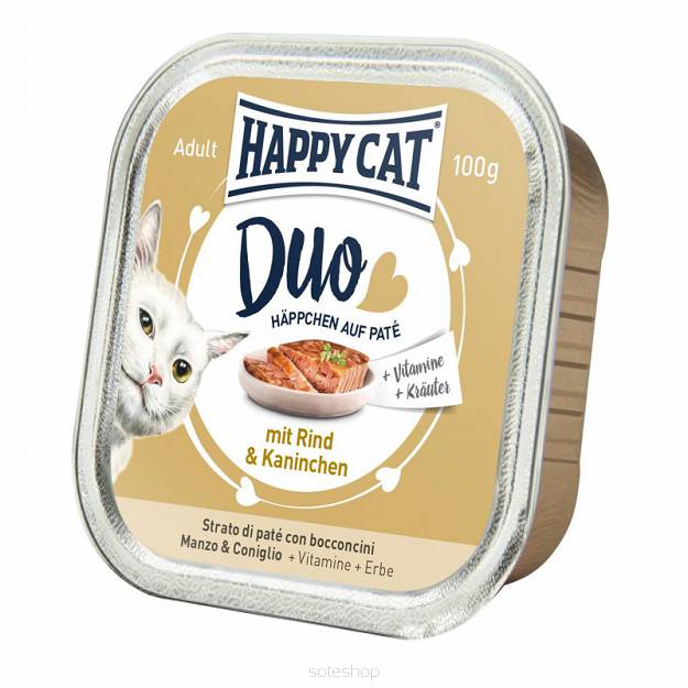 HAPPY CAT  WOLOWINA I KROLIK 100 G DUO  