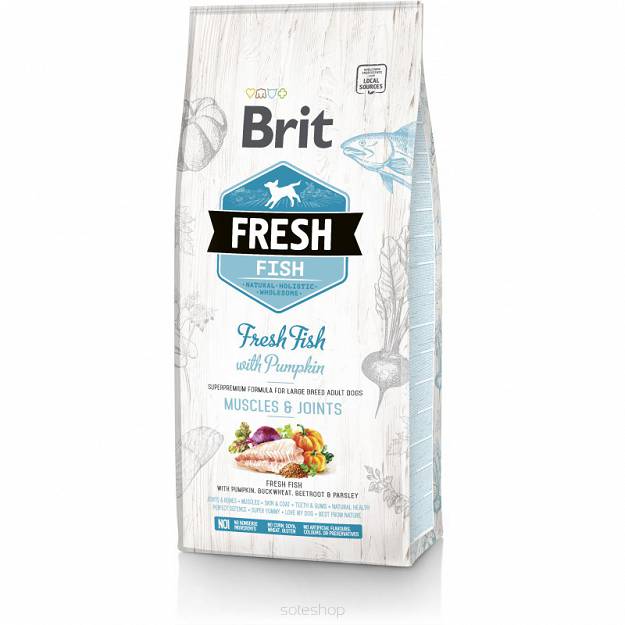 BRIT FRESH FISH 12 KG ADULD LARGE