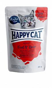 HAPPY CAT  CIELECINA WATROBKA SASZETKA 85 G